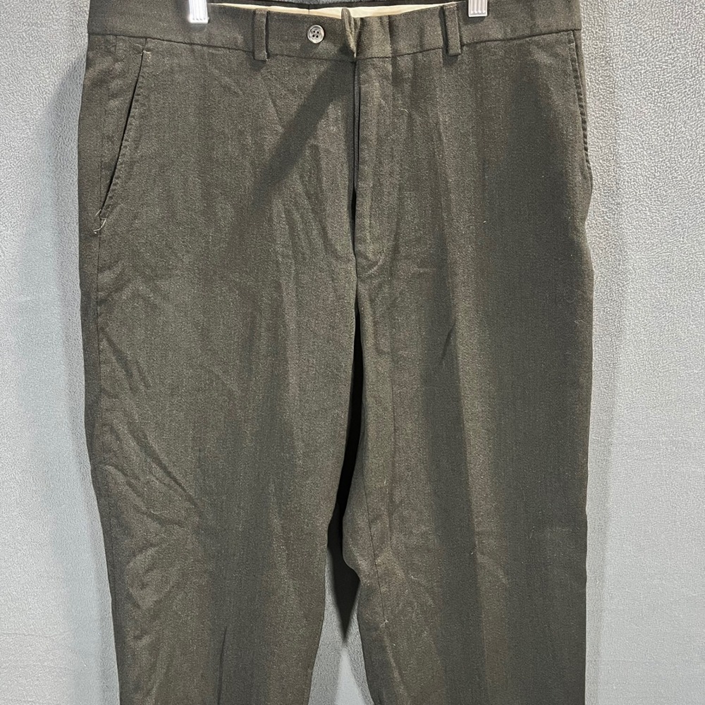 Burberry London Mens Charcoal Grey Twill Dress Pants Slacks HB23S 36 REG